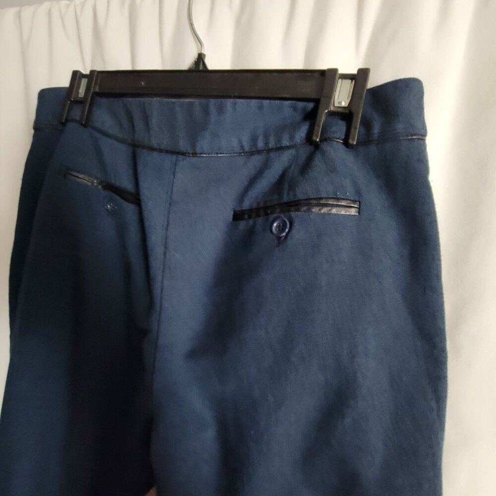 Apt. 9 Modern Fit Pants blue sz 12 stretch Rayon corpcore classic workwear EUC - Picture 10 of 14